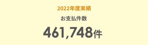 2022年度実績 お支払件数461,748件